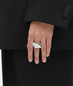 Bottega Veneta Fin Ring Silver