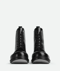 Bottega Veneta Fireman Lace-Up Boot Black Hot