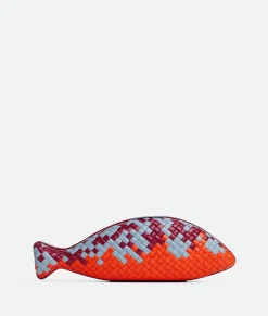 Bottega Veneta Fish Clutch Dark red/ice/orange