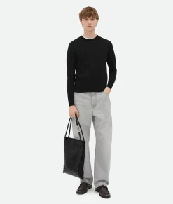 Bottega Veneta Flat Andiamo Messenger Black Discount