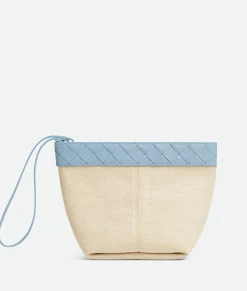 Bottega Veneta Flip Flap Small Prism Pouch Natural /ice Clearance