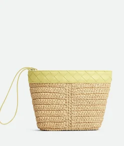Bottega Veneta Flip Flap Small Prism Pouch Natural / Sherbert Hot