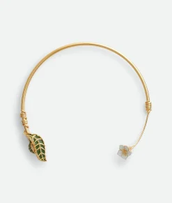 Bottega Veneta Flower Necklace Avocado Outlet