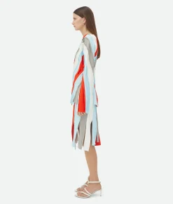 Bottega Veneta Fluid Viscose Stripe Top Multicolor New