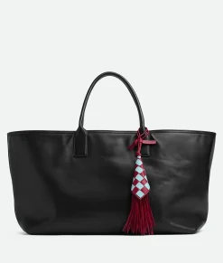 Bottega Veneta Fringes Charm Dark red/zenith Discount