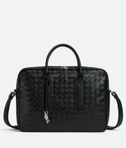 Bottega Veneta Getaway Large Briefcase Black Discount