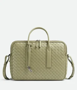 Bottega Veneta Getaway Large Briefcase Travertine Hot