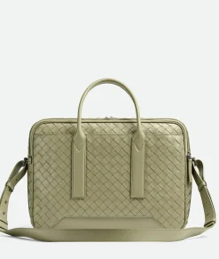 Bottega Veneta Getaway Large Briefcase Travertine Hot