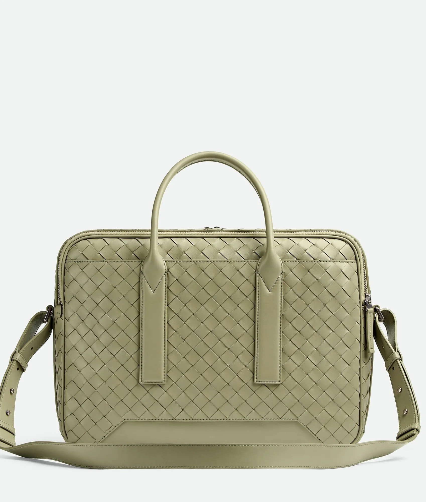 Bottega Veneta Getaway Large Briefcase Travertine Hot