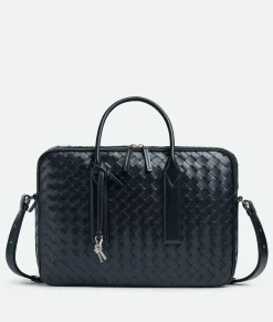 Bottega Veneta Getaway Large Briefcase Shadow Outlet