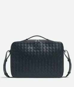 Bottega Veneta Getaway Slim Briefcase Shadow Best