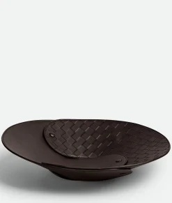 Bottega Veneta Interlocking Leather Tray - L Fondant Sale