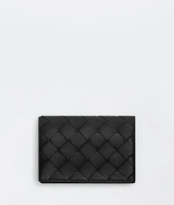Bottega Veneta Intrecciato Business Card Case Black Outlet
