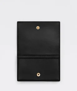 Bottega Veneta Intrecciato Business Card Case Black Outlet