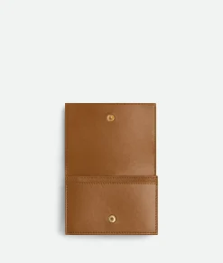 Bottega Veneta Intrecciato Business Card Case Wood Hot