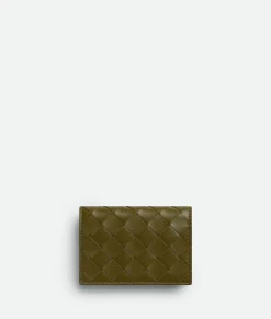 Bottega Veneta Intrecciato Business Card Case Olive oil Outlet