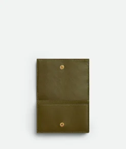 Bottega Veneta Intrecciato Business Card Case Olive oil Outlet