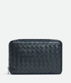 Bottega Veneta Intrecciato Large Zipped Organizing Pouch Shadow Best