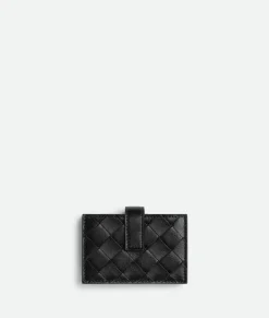Bottega Veneta Intrecciato Accordion Card Holder Black Sale