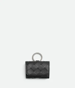 Bottega Veneta Intrecciato AirPods Holder On Hook Black Clearance