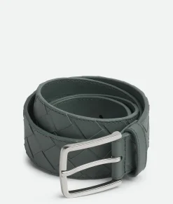 Bottega Veneta Intrecciato Belt Slate Clearance