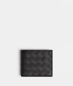 Bottega Veneta Intrecciato Bi-Fold Wallet Black / Grass