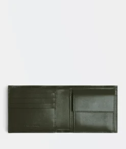 Bottega Veneta Intrecciato Bi-Fold Wallet With Coin Purse Camping New