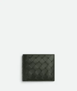 Bottega Veneta Intrecciato Bi-Fold Wallet Dark green Hot