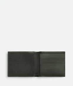 Bottega Veneta Intrecciato Bi-Fold Wallet Dark green Hot