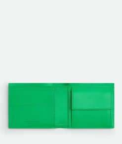 Bottega Veneta Intrecciato Bi-Fold Wallet With Coin Purse Parakeet