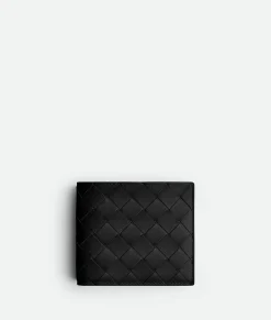 Bottega Veneta Intrecciato Bi-Fold Wallet With Coin Purse Black Best