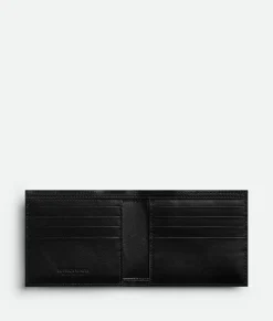 Bottega Veneta Intrecciato Bi-Fold Wallet Black/parakeet Discount