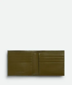 Bottega Veneta Intrecciato Bi-Fold Wallet Shadow/olive oil New