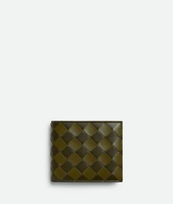 Bottega Veneta Intrecciato Bi-Fold Wallet Kaki/olive oil Clearance