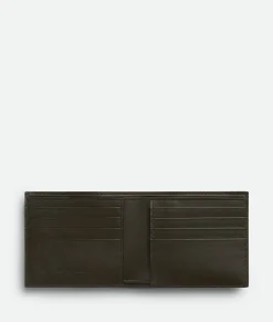 Bottega Veneta Intrecciato Bi-Fold Wallet Kaki/olive oil Clearance