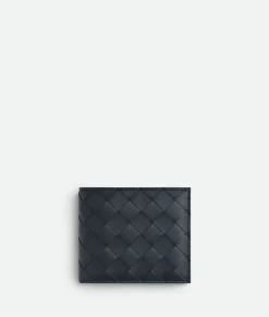 Bottega Veneta Intrecciato Bi-Fold Wallet With Coin Purse Shadow/olive oil New