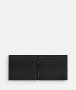 Bottega Veneta Intrecciato Bill Clip Wallet Black New