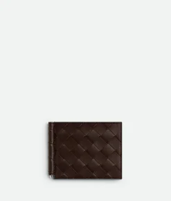 Bottega Veneta Intrecciato Bill Clip Wallet Fondant/ice Hot