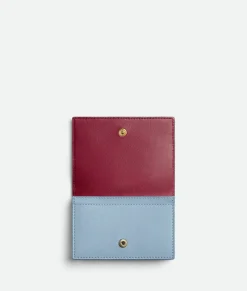 Bottega Veneta Intrecciato Business Card Case Ice / Dark red Sale