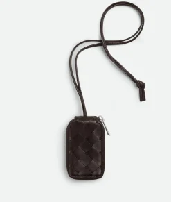 Bottega Veneta Intrecciato Car Key Holder Fondant