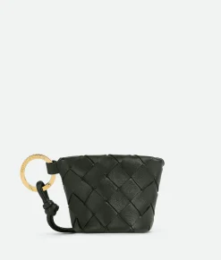 Bottega Veneta Intrecciato Coin Case Dark green New