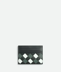 Bottega Veneta Intrecciato Credit Card Case Ardoise / Glacier / Aloe Outlet