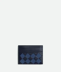 Bottega Veneta Intrecciato Credit Card Case Abyss / Indigo Hot