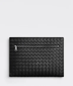 Bottega Veneta Intrecciato Document Case Black