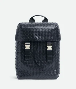 Bottega Veneta Intrecciato Flap Backpack Space Online