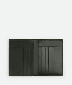 Bottega Veneta Intrecciato Flap Wallet Dark green