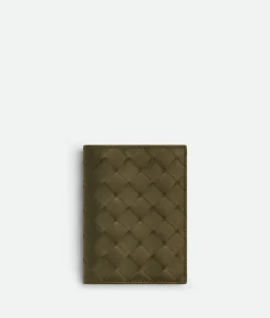 Bottega Veneta Intrecciato Flap Wallet Mud Best