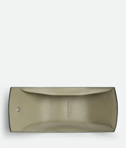 Bottega Veneta Intrecciato Folded Coin Purse Dark green / Travertine Best