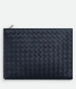 Bottega Veneta Intrecciato Half Zipped Pouch Space/new sauge Discount