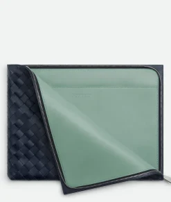 Bottega Veneta Intrecciato Half Zipped Pouch Space/new sauge Discount
